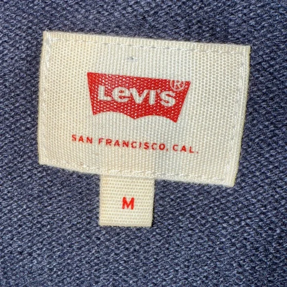 Levi’s Logo Sweatshirt Men’s Medium Navy Blue Crewneck Pullover
